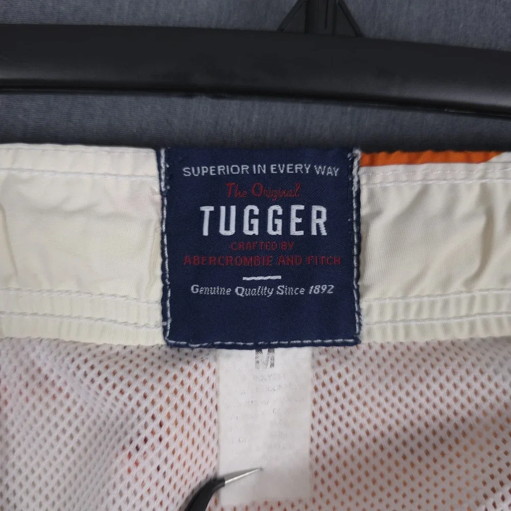 Abercrombie & Fitch Tugger Board Shorts Mens Medium Orange Tropical‎ Surf Swim
